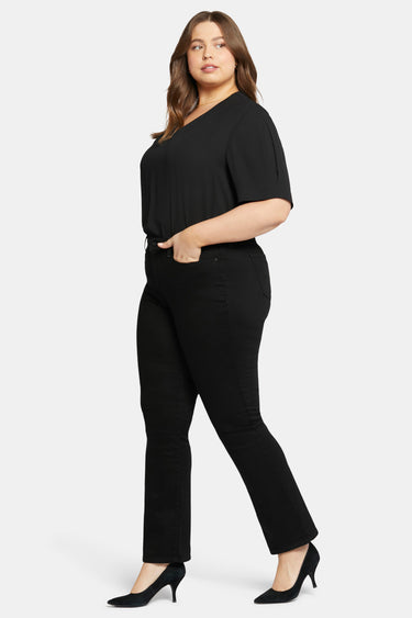 NYDJ Barbara Bootcut Jeans In Plus Size  - Black