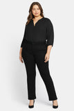 NYDJ Marilyn Straight Jeans In Plus Size - Black