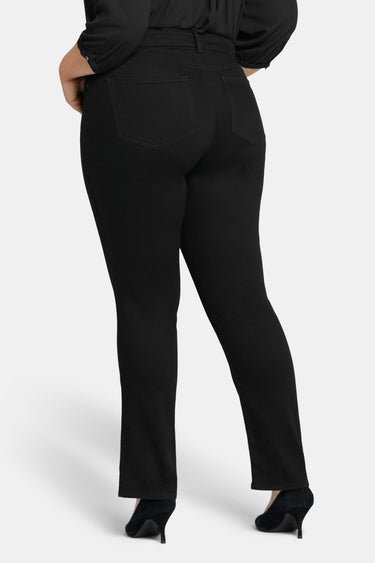 NYDJ Marilyn Straight Jeans In Plus Size - Black