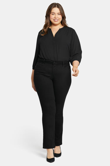 NYDJ Marilyn Straight Jeans In Plus Size - Black