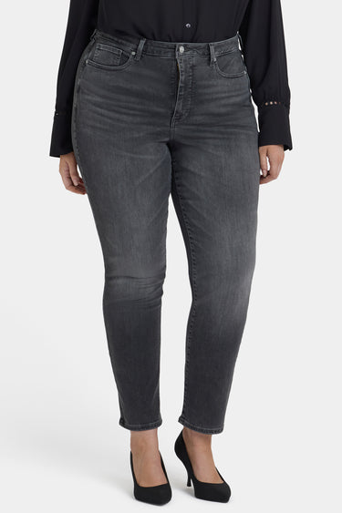 NYDJ Sheri Slim Jeans In Plus Size With High Rise - Gloomy Marais