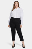 NYDJ Margot Girlfriend Jeans In Petite Plus Size In Cool Embrace® Denim With Roll Cuffs - Black
