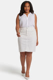 NYDJ High Waist Skirt In Petite Plus Size - Beach Cruise Stripe