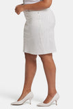 NYDJ High Waist Skirt In Petite Plus Size - Beach Cruise Stripe