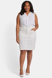 NYDJ High Waist Skirt In Petite Plus Size - Beach Cruise Stripe