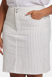 NYDJ High Waist Skirt In Petite Plus Size - Beach Cruise Stripe
