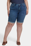 NYDJ Briella 11 Inch Denim Shorts In Plus Size With Roll Cuffs - Valencia Surf