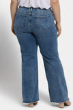 NYDJ Teresa Wide Leg Jeans In Plus Size With Frayed Hems - Majorca Bay