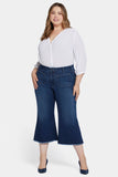 NYDJ Patchie Wide Leg Capri Jeans In Petite Plus Size With Frayed Hems - Fanciful
