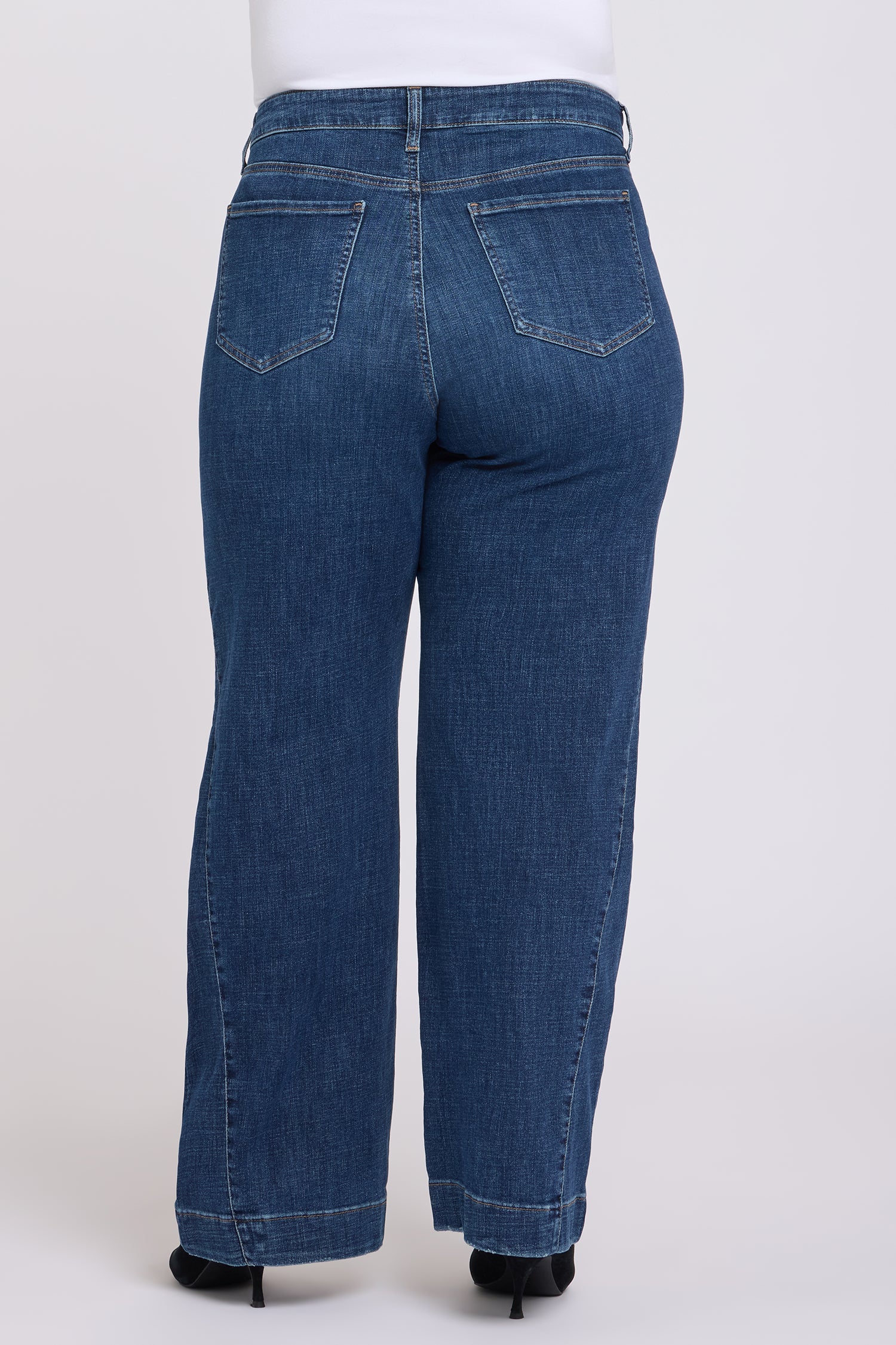Teresa Wide Leg Jeans In Plus Size With Side Godets - Sunset Villa