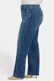 NYDJ Brooke Loose Straight Jeans In Plus Size With Super High Rise - Opera Blue