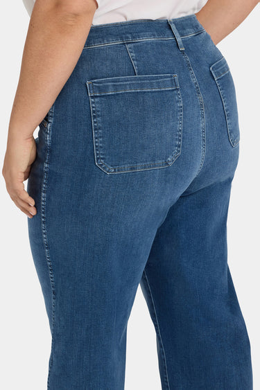NYDJ Brooke Loose Straight Jeans In Plus Size With Super High Rise - Opera Blue