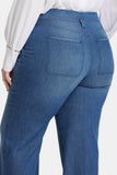NYDJ Teresa Wide Leg Jeans In Plus Size With High Rise - Mission Blue