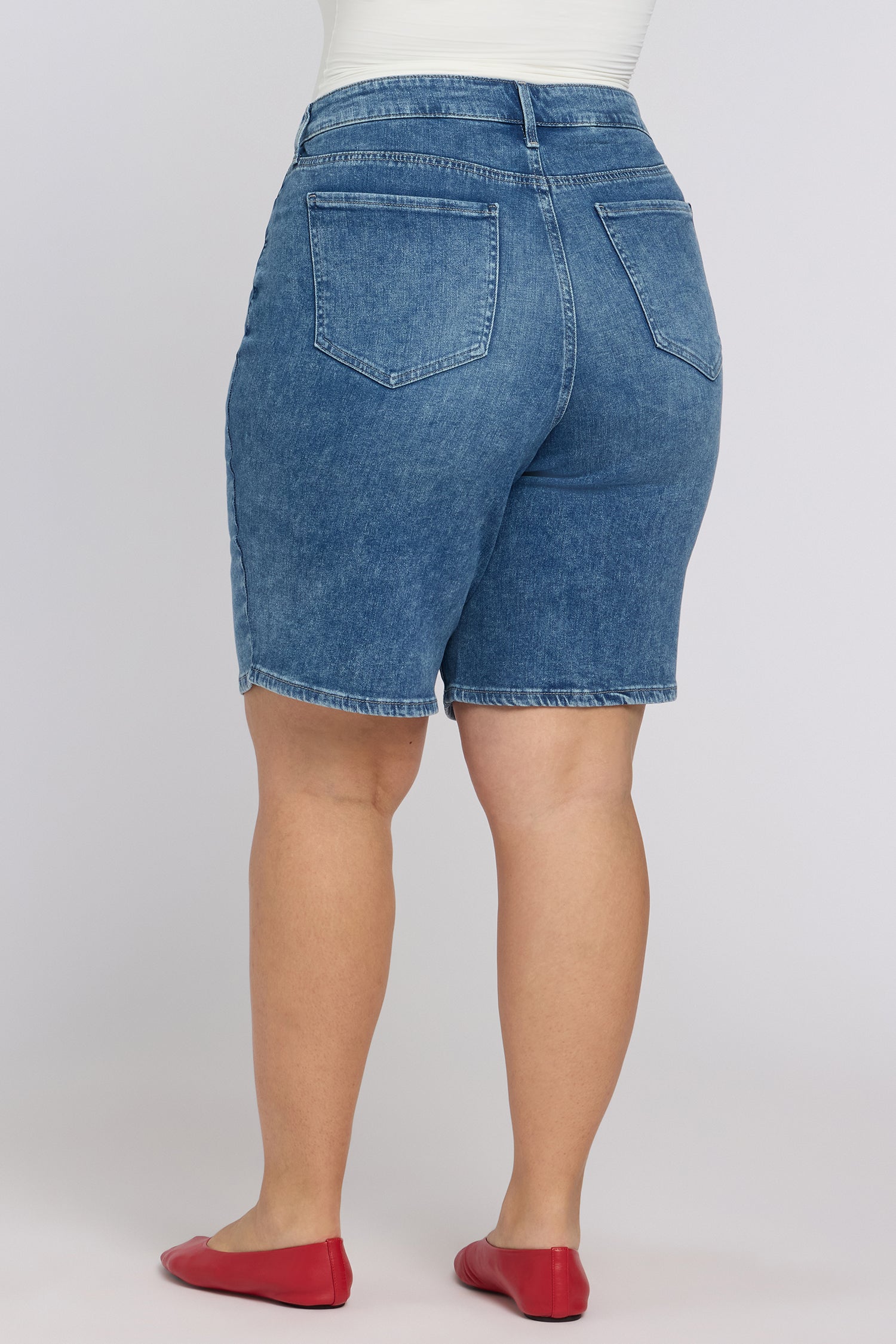 Lilly Denim Shorts In Plus Size In Re-New™ Denim - Breezy Palms