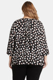 NYDJ Pintuck Blouse In Plus Size  - Matilda Dot