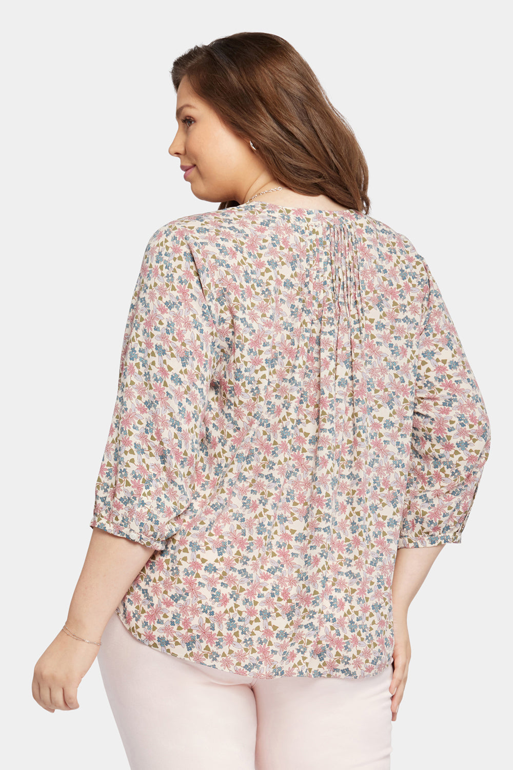Pintuck Blouse In Plus Size - Harlowe Hill Multi | NYDJ