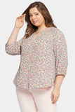 NYDJ Pintuck Blouse In Plus Size - Harlowe Hill