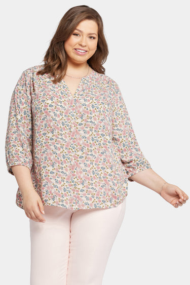 NYDJ Pintuck Blouse In Plus Size - Harlowe Hill
