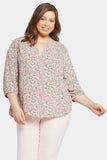 NYDJ Pintuck Blouse In Plus Size - Harlowe Hill