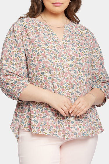 NYDJ Pintuck Blouse In Plus Size - Harlowe Hill