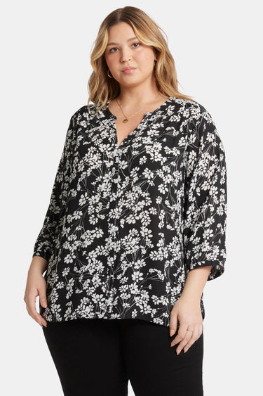 NYDJ Pintuck Blouse In Plus Size - Stefania