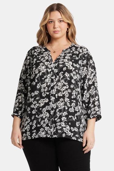 NYDJ Pintuck Blouse In Plus Size - Stefania