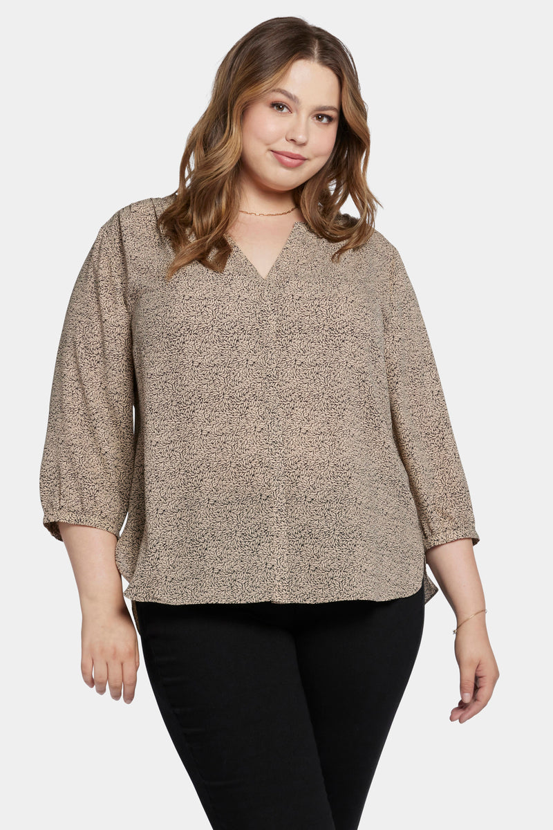 NYDJ Pintuck Blouse In Plus Size - Willwood