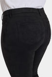 NYDJ Marilyn Straight Pants In Plus Size In Stretch Faux Suede - Black