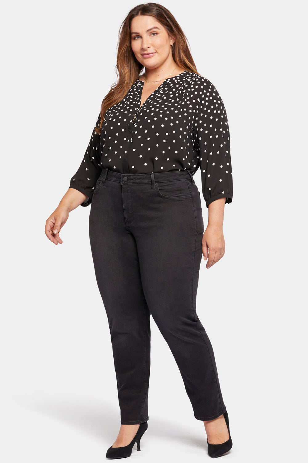 Relaxed Slender Jeans In Plus Size Legend Black NYDJ