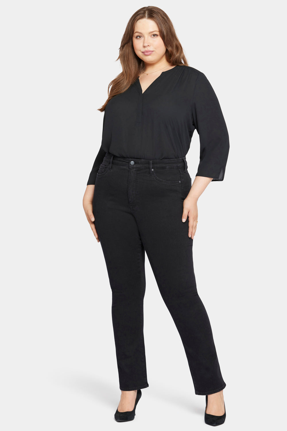 NYDJ Le Silhouette Slim Bootcut Jeans In Plus Size With High Rise  - Stellar