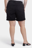 NYDJ Diana Relaxed Denim Shorts In Plus Size With Roll Cuffs - Cadiz Royal