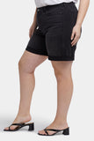 NYDJ Diana Relaxed Denim Shorts In Plus Size With Roll Cuffs - Cadiz Royal