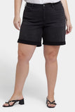 NYDJ Diana Relaxed Denim Shorts In Plus Size With Roll Cuffs - Cadiz Royal