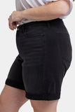 NYDJ Diana Relaxed Denim Shorts In Plus Size With Roll Cuffs - Cadiz Royal