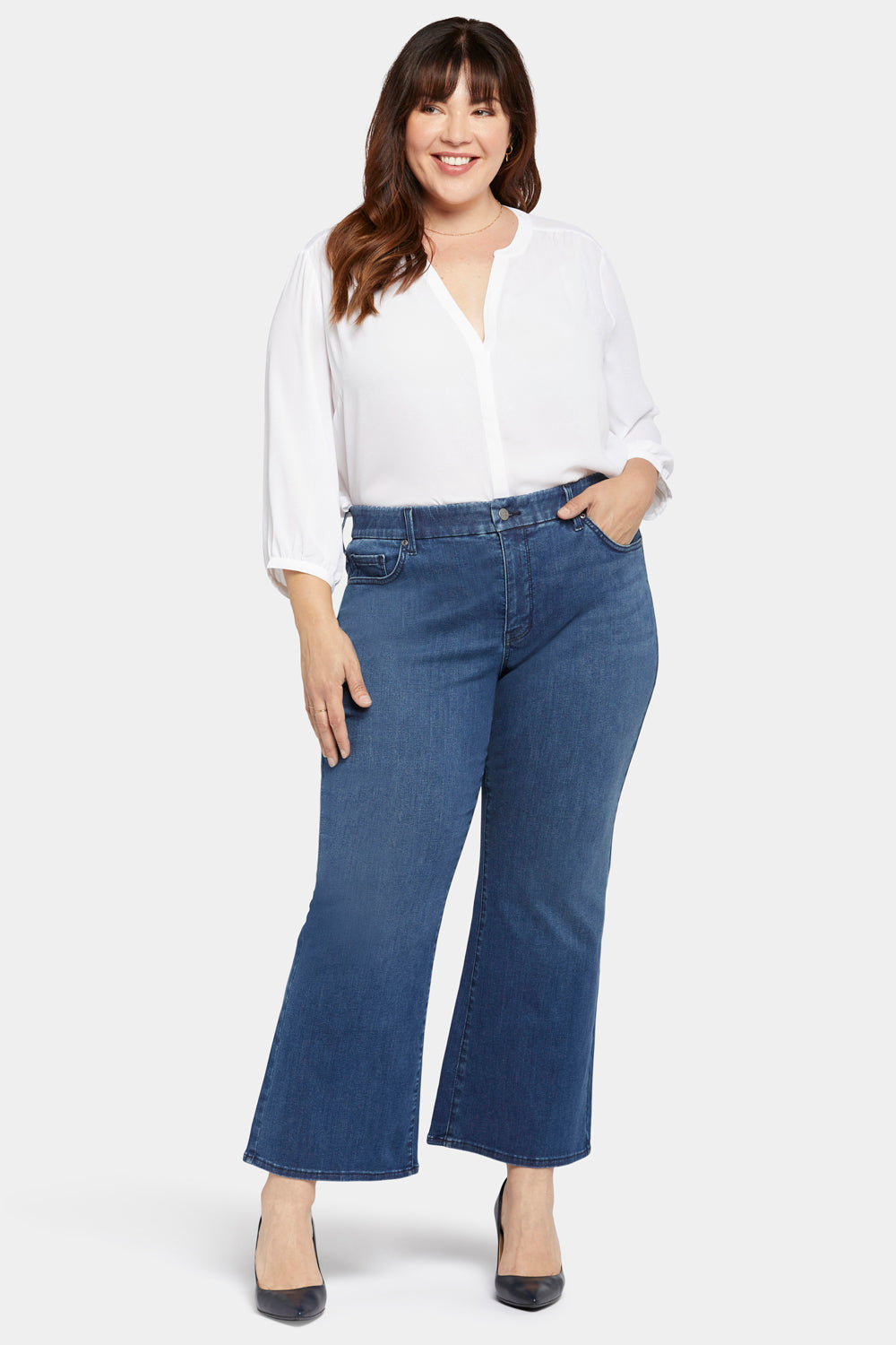 Flare Jeans Next Jeans Size Plus Size Everflex™ Dark Mid Rise