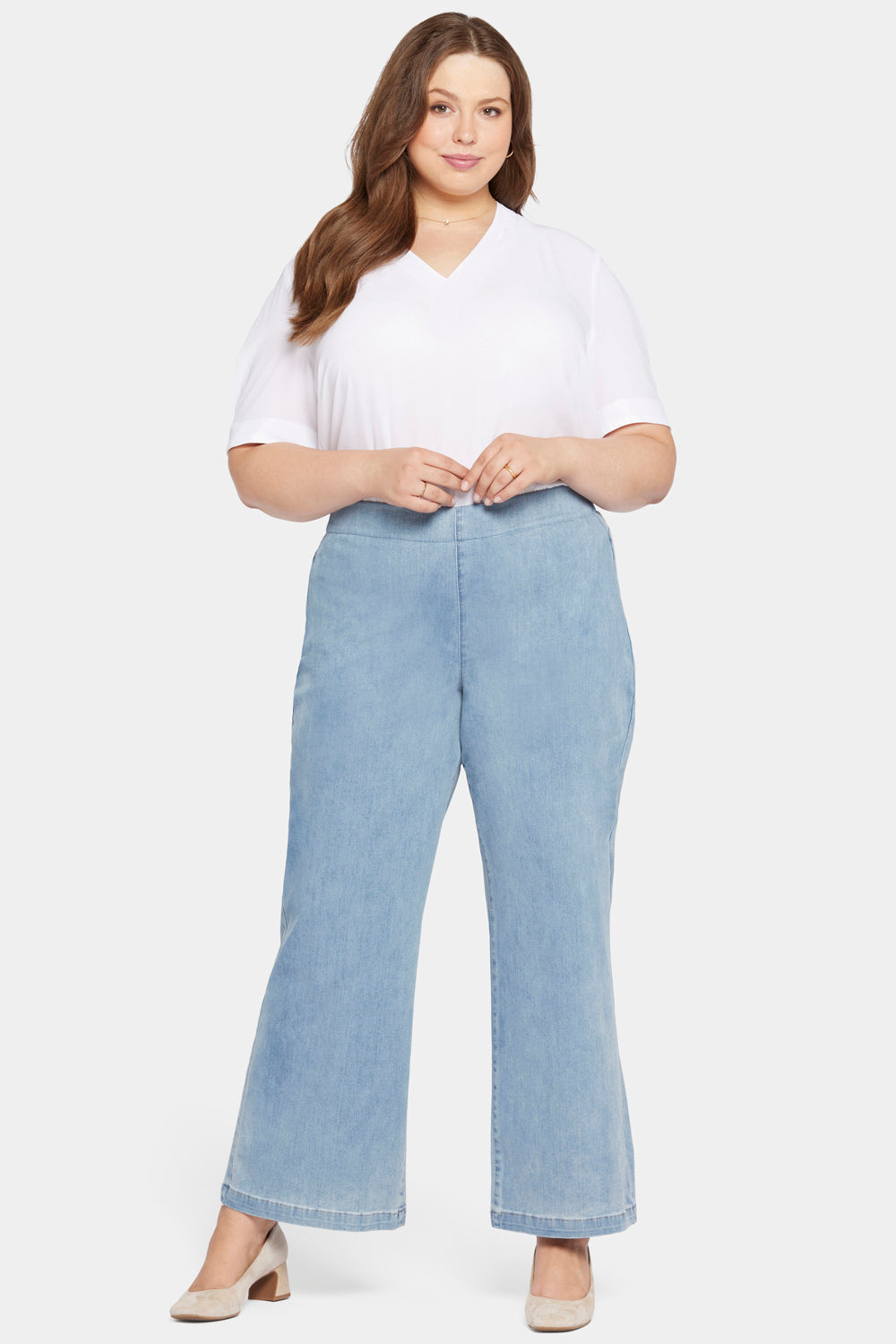 Pull-On Teresa Wide Leg Jeans In Plus Size Sculpt-Her™ Collection