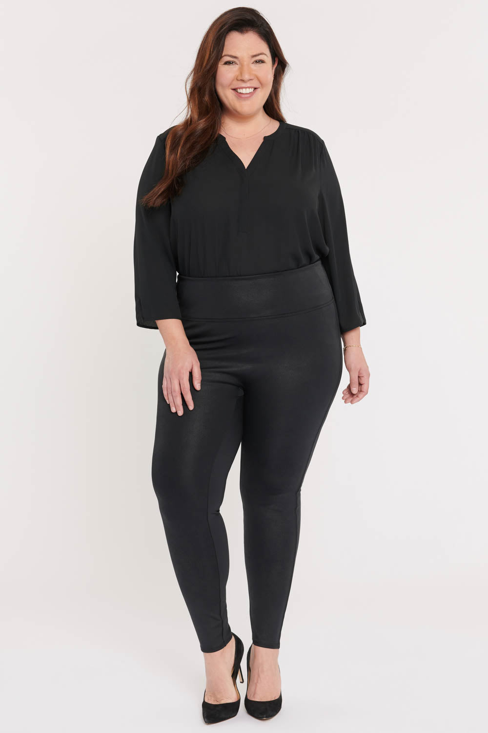 NYDJ Pull-On Skinny Legging Pants In Plus Size Sculpt-Her™ Collection - Jet Black