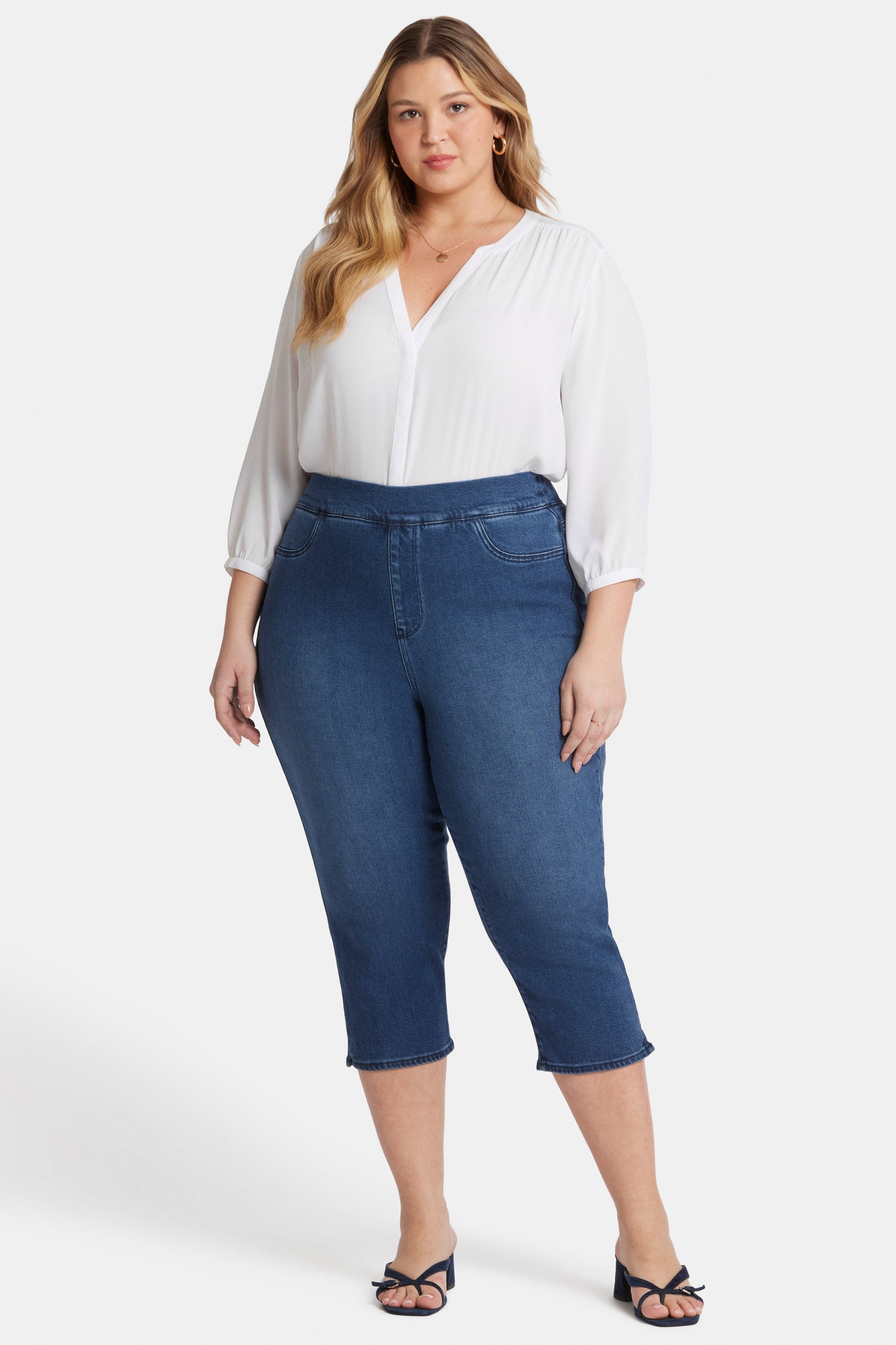 Dakota Crop Pull-On Jeans In Plus Size In Soft-Contour Denim™ With