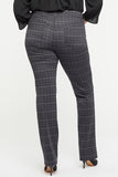 NYDJ Marilyn Straight Pants In Plus Size In Ponte Knit - Hudson Plaid
