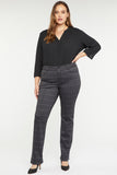 NYDJ Marilyn Straight Pants In Plus Size In Ponte Knit - Hudson Plaid
