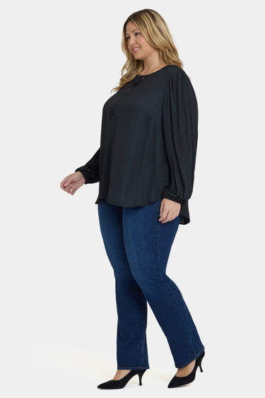 NYDJ Elsie Blouse In Plus Size - Black