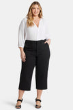 NYDJ Utility Pants In Plus Size In Stretch Twill With High Rise - Black