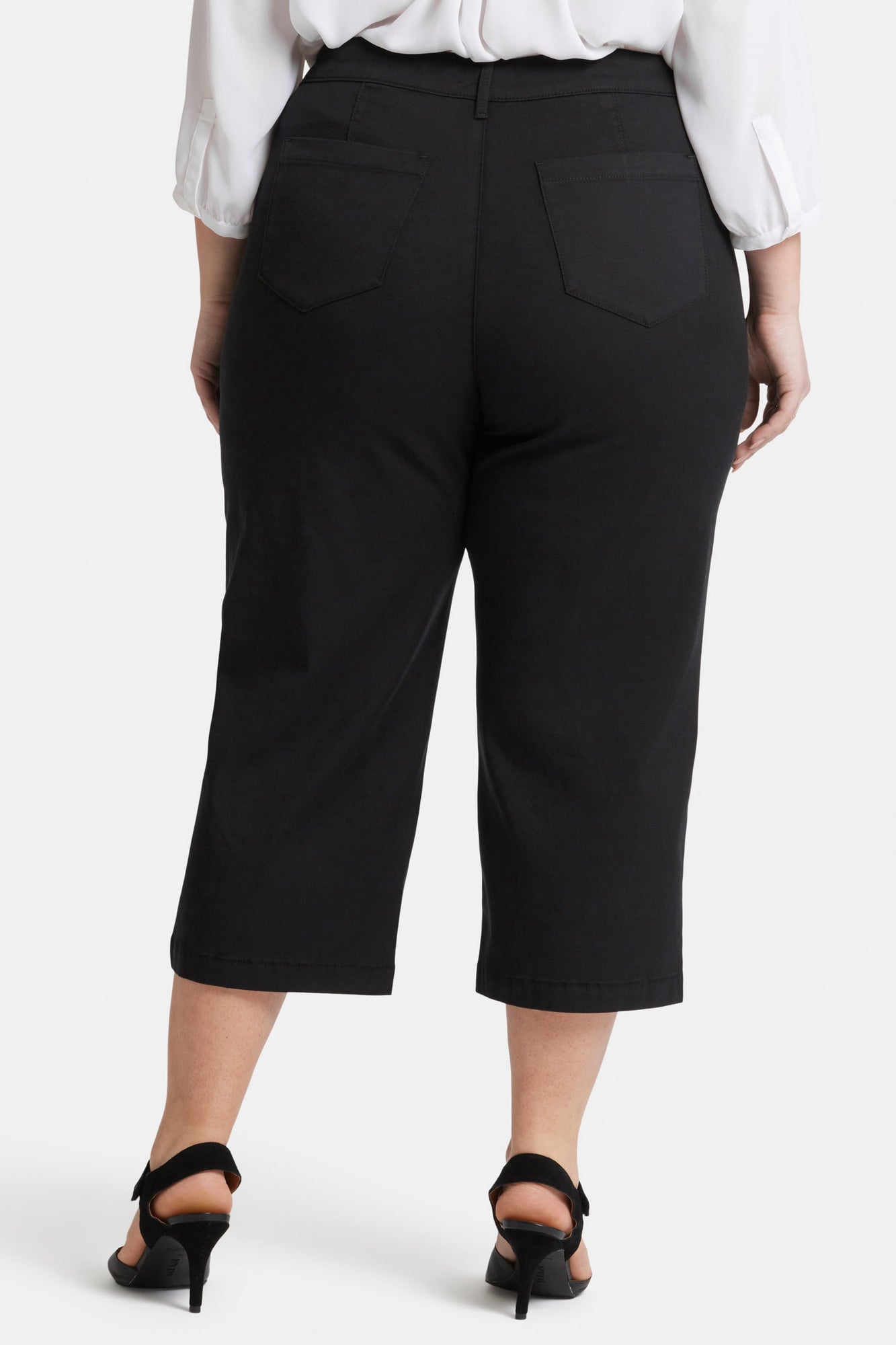 NYDJ Utility Pants In Plus Size In Stretch Twill With High Rise - Black