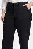 NYDJ Utility Pants In Plus Size In Stretch Twill With High Rise - Black