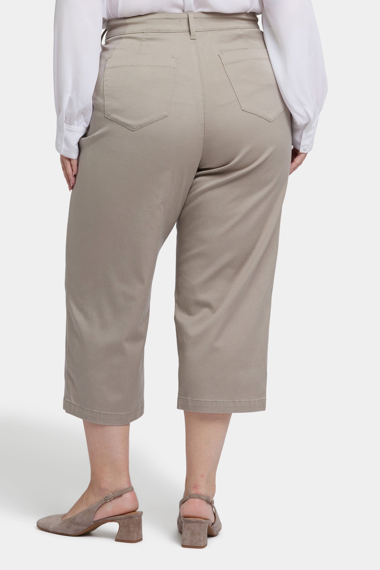 NYDJ Utility Pants In Plus Size In Stretch Twill With High Rise - Saddlewood