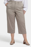 NYDJ Utility Pants In Plus Size In Stretch Twill With High Rise - Saddlewood