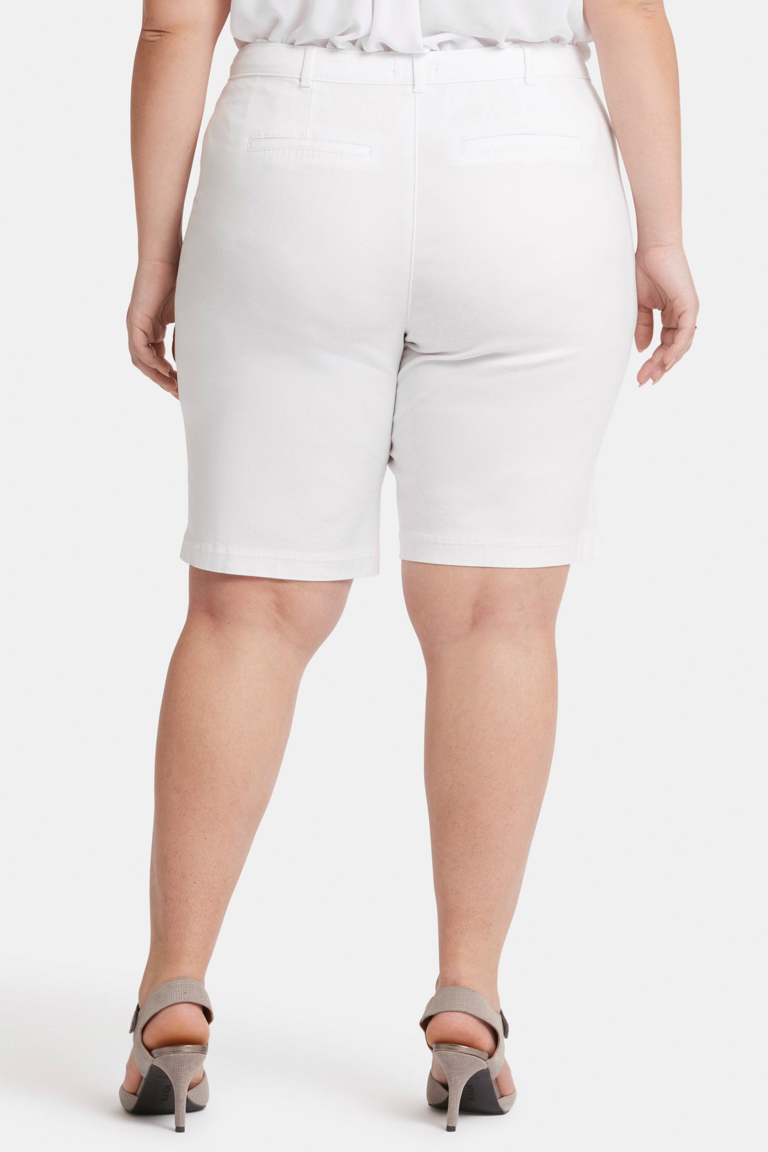 Bermuda Shorts In Plus Size - Optic White