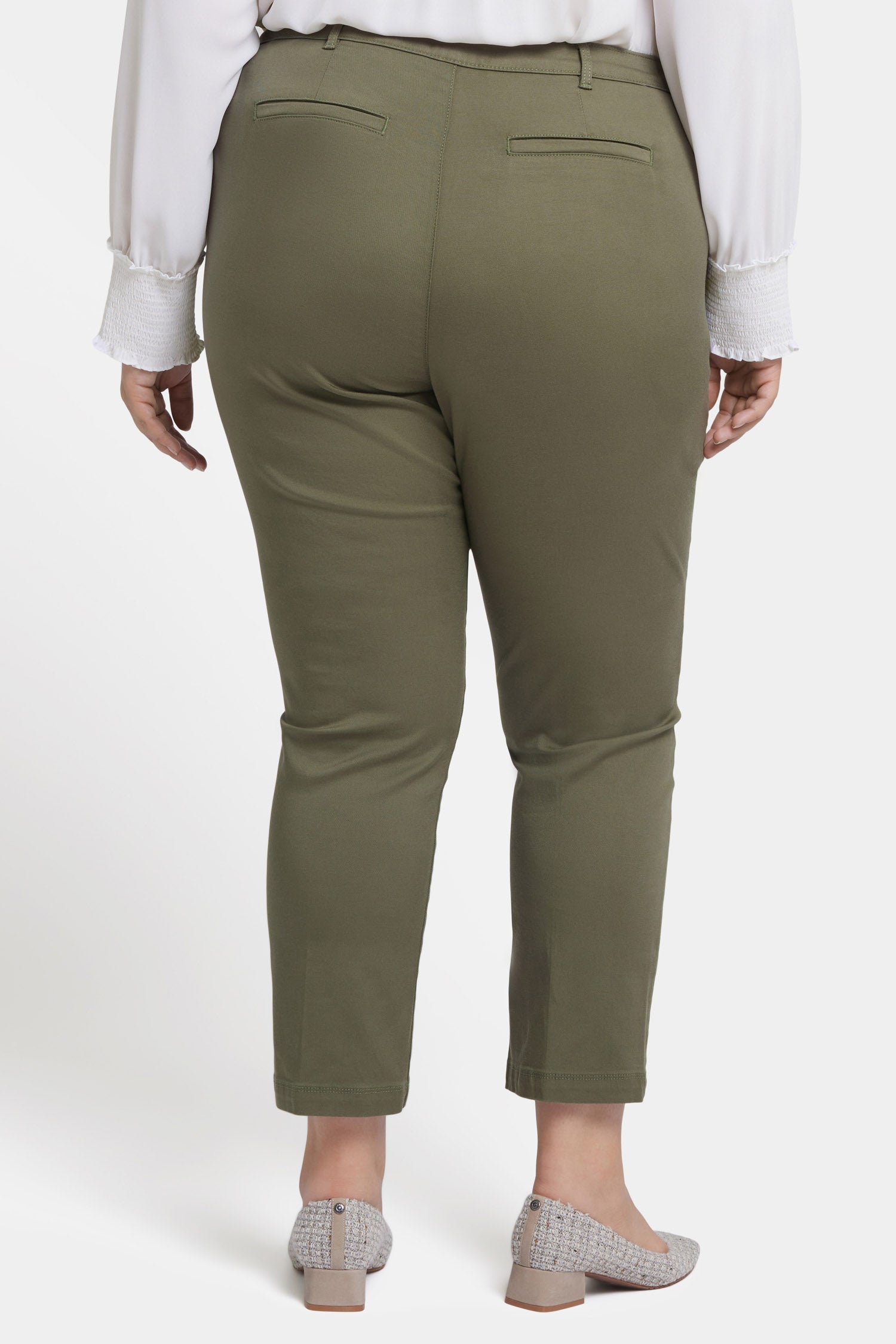 Sadie Slim Pants In Plus Size In Stretch Twill - Avocado Green | NYDJ