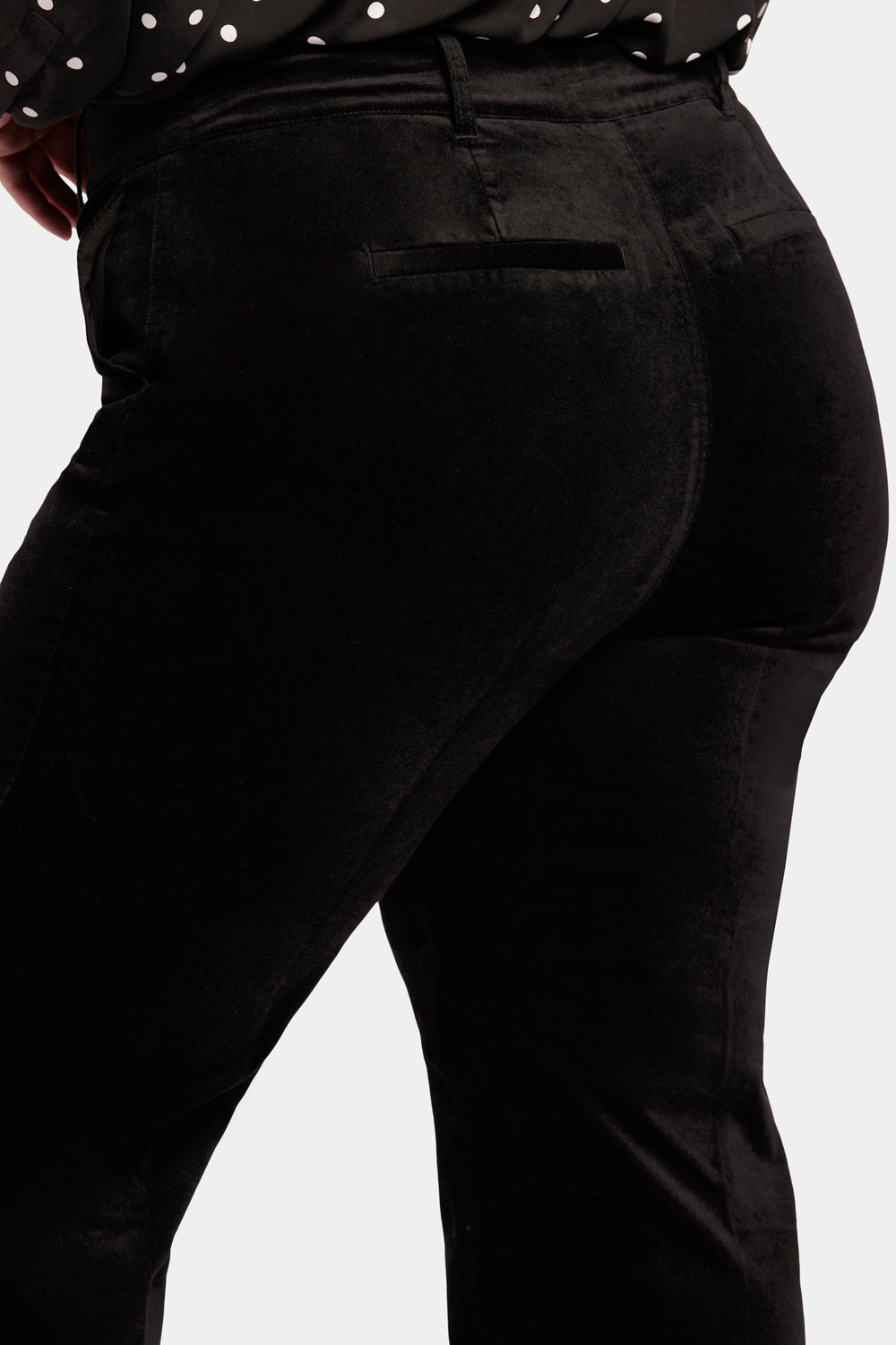 NYDJ Straight Leg Trouser Pants In Plus Size In Velveteen - Black