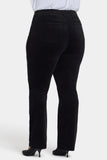 NYDJ Marilyn Straight Pants In Plus Size In Velveteen - Black